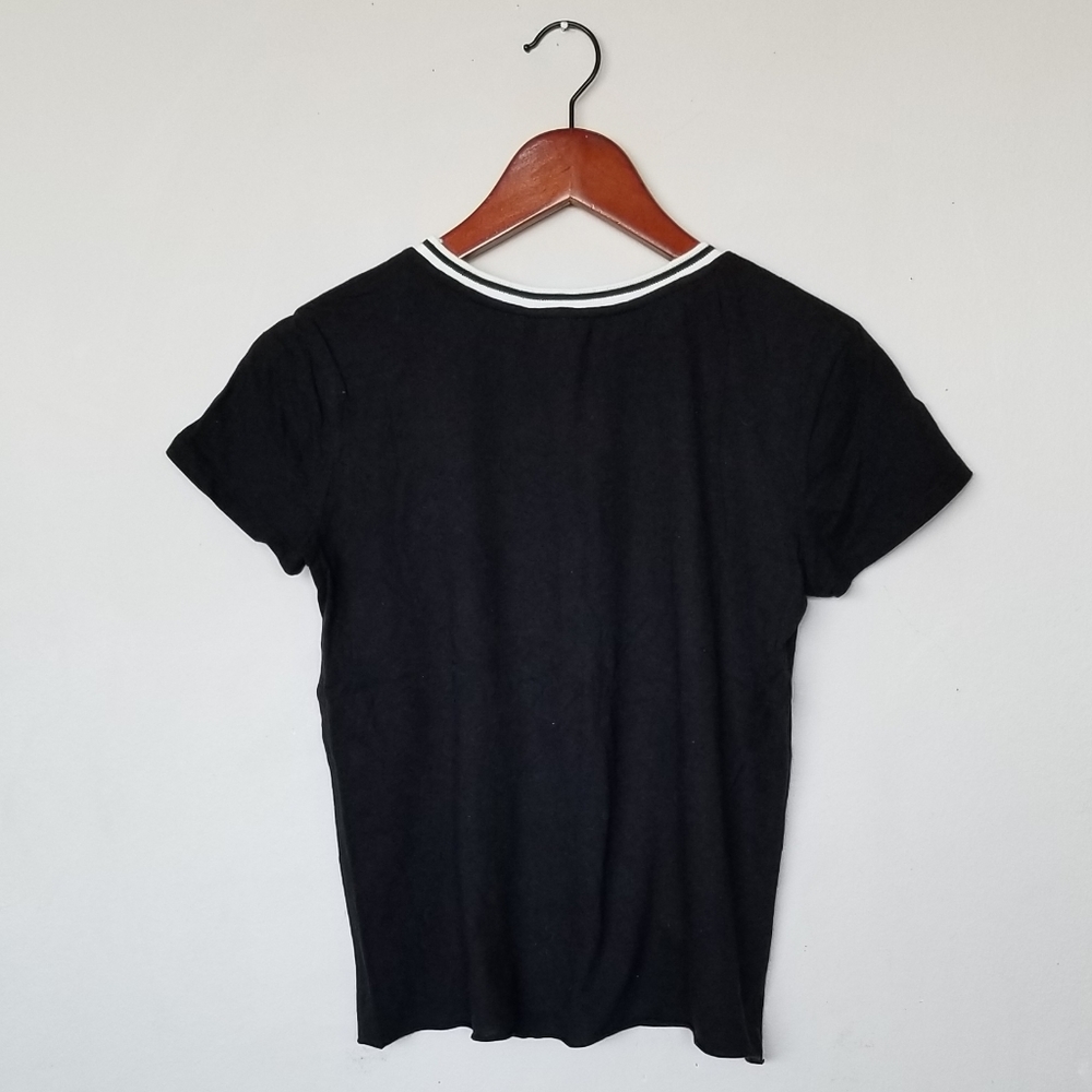 Girls bite back tshirt with stripes collar - Picture 2 of 3